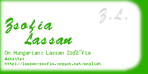 zsofia lassan business card